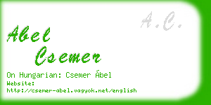 abel csemer business card