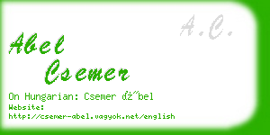 abel csemer business card